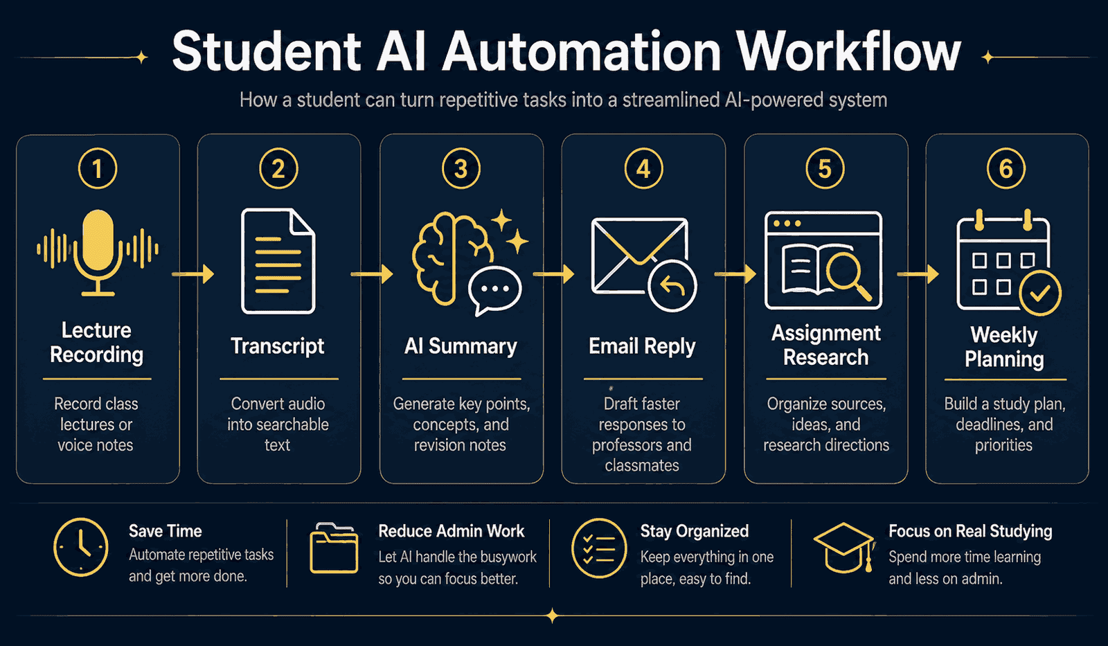 AI automation workflow for students